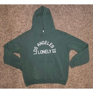 Lonely Ghost Los Angeles Is Lonely Hoodie Green Graphic Sweatshirt Medium
